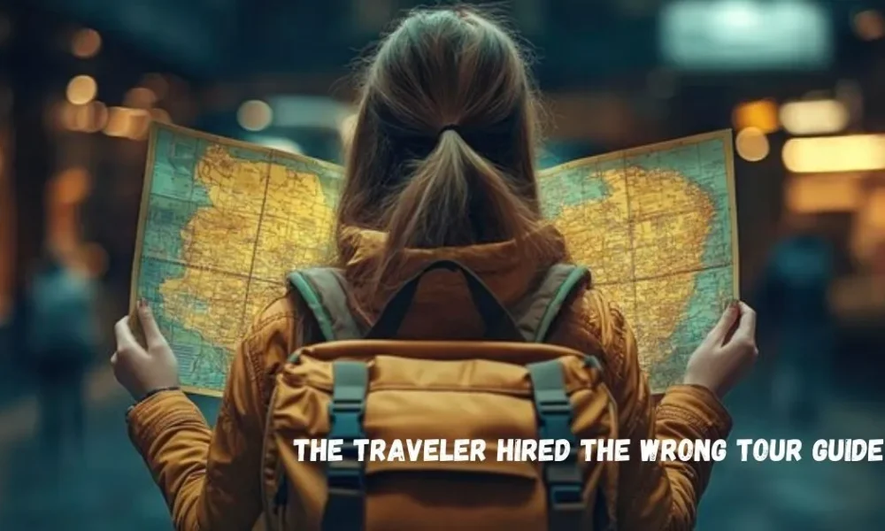 the traveler hired the wrong tour guide​