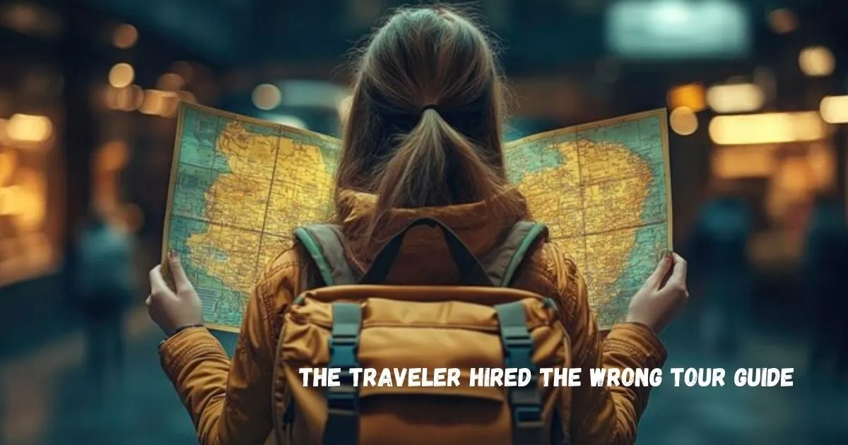 the traveler hired the wrong tour guide​